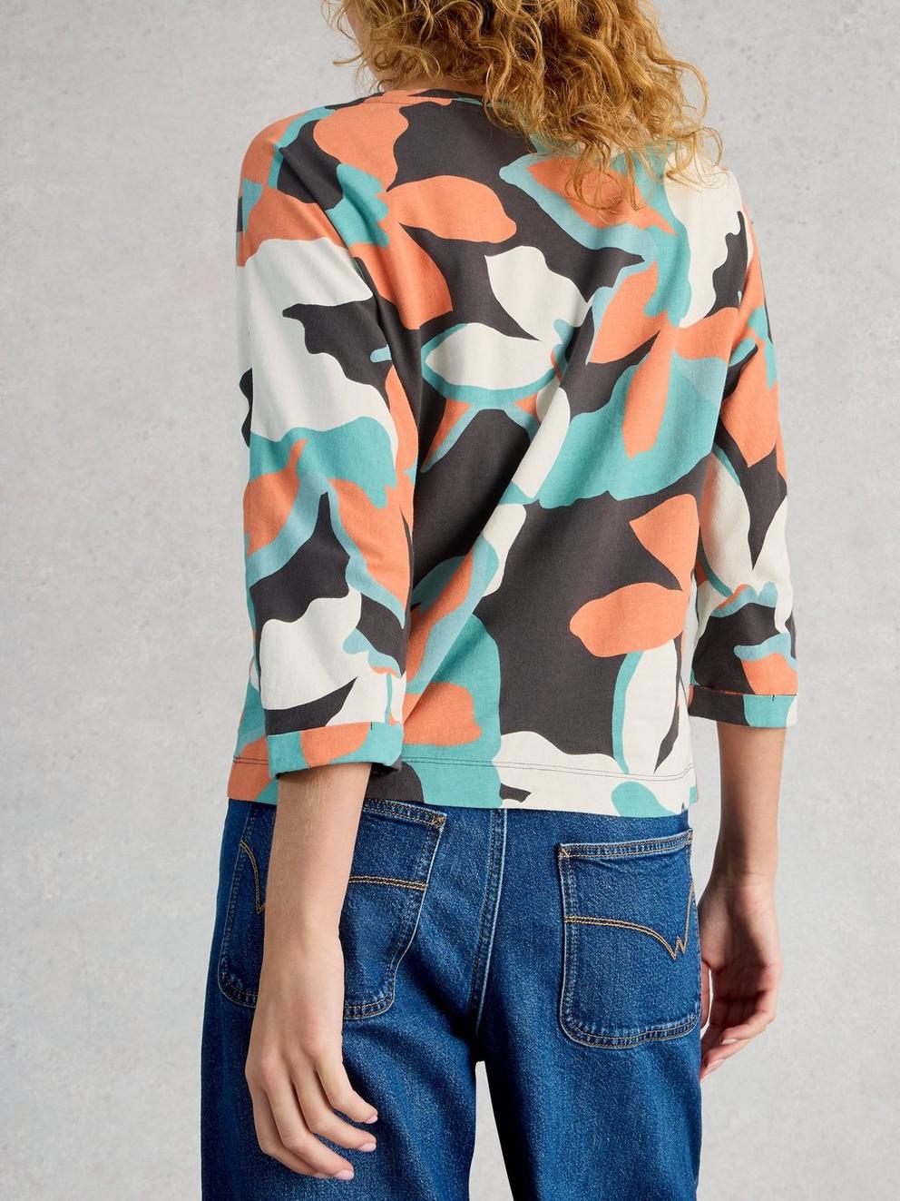 DEMI CREW NECK DOLMAN TOP in GREY PR - MODEL BACK