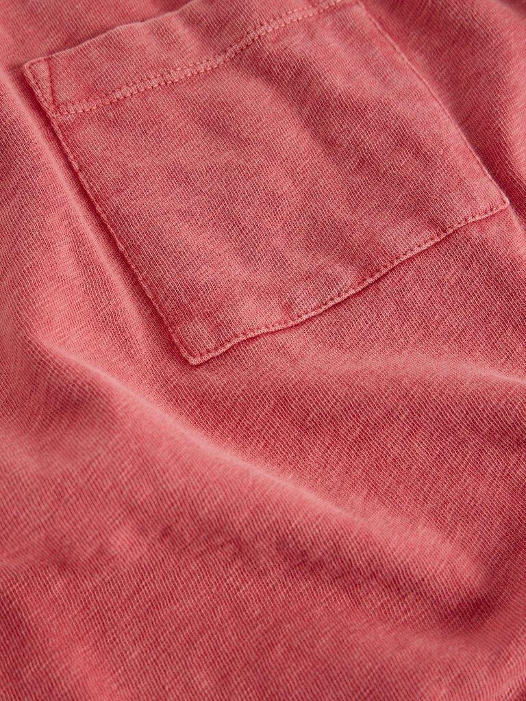 DEMI CREW NECK DOLMAN TOP in MID PINK - FLAT DETAIL