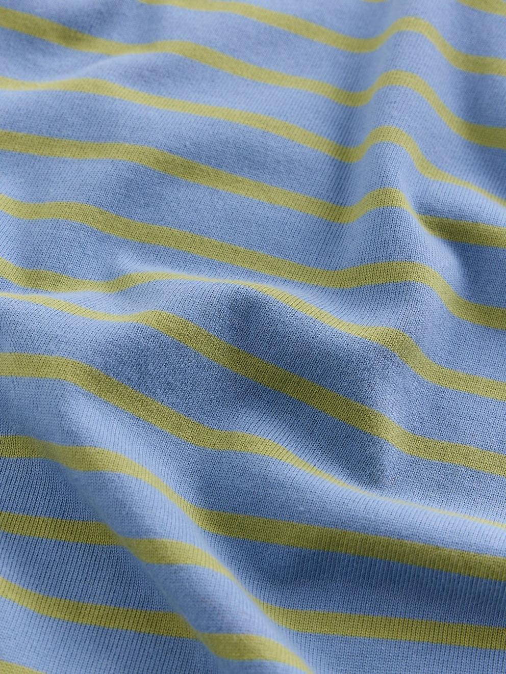 KAT STRIPE TEE in BLUE MLT - FLAT DETAIL