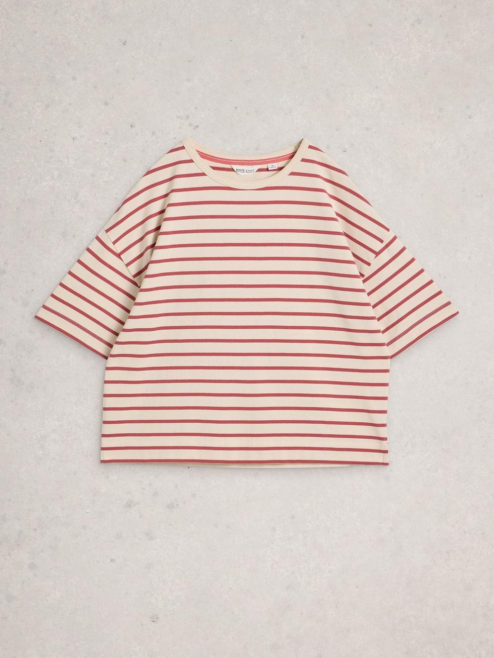 KAT STRIPE TEE in IVORY MLT - FLAT FRONT
