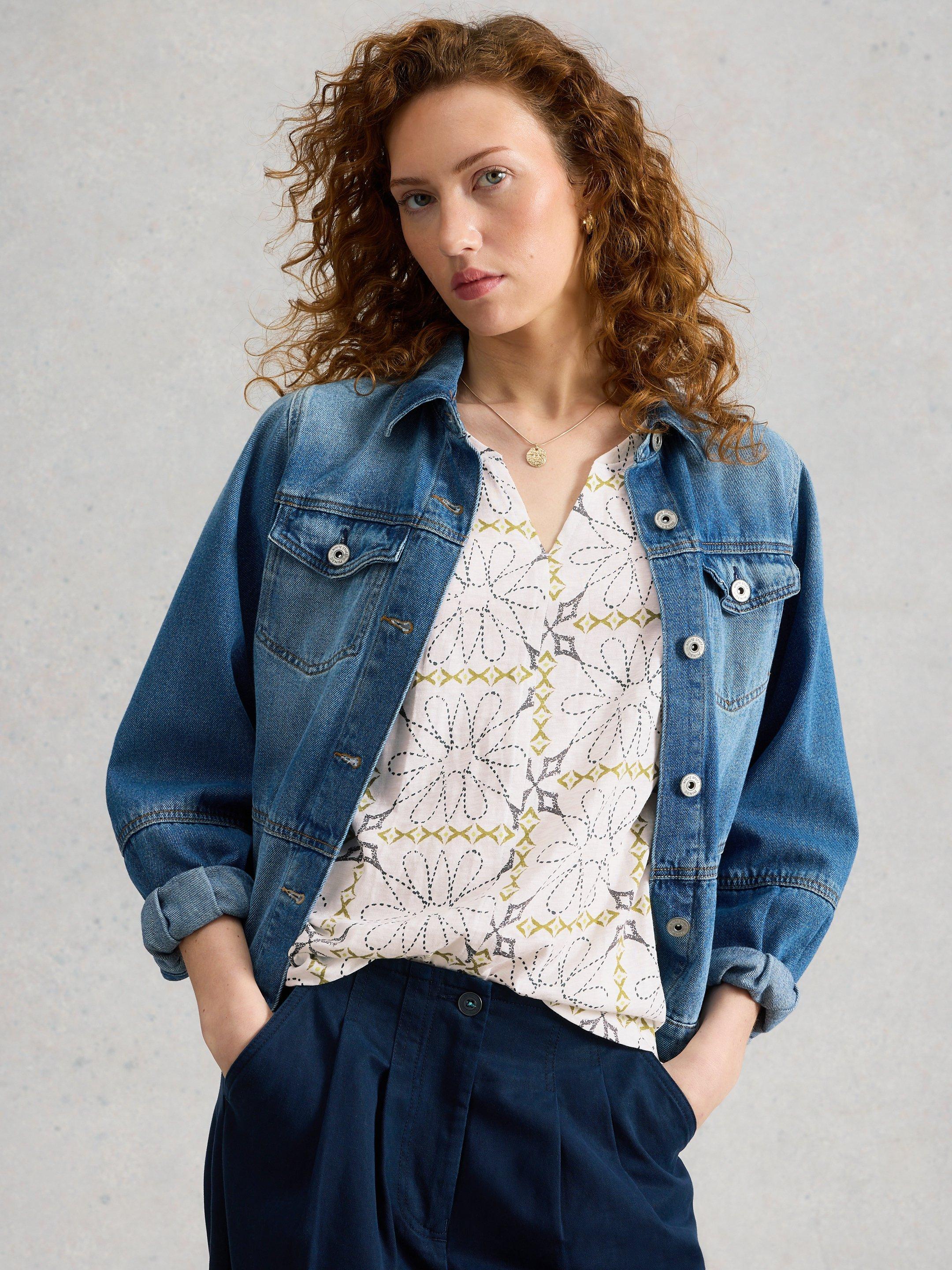 Shop Nelly Notch Neck Tee