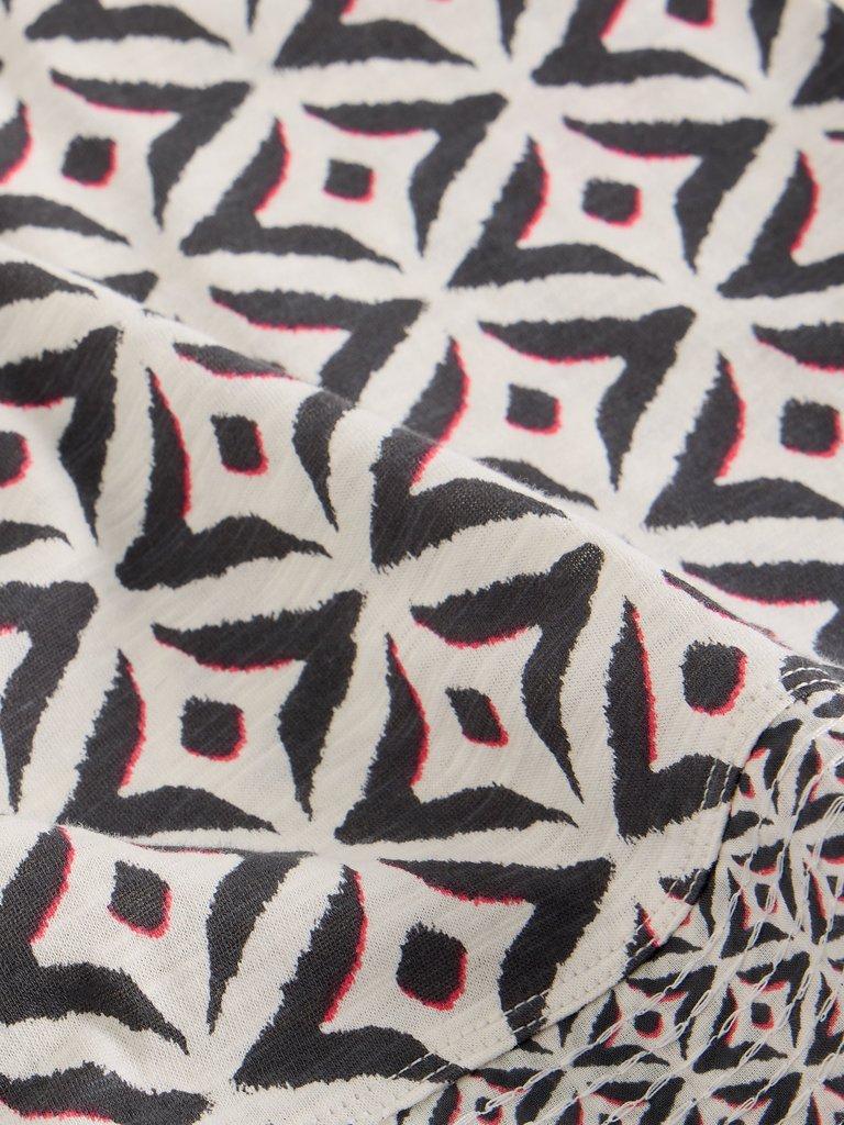 WEAVER JERSEY CREW NECK TEE in IVORY PR - FLAT DETAIL