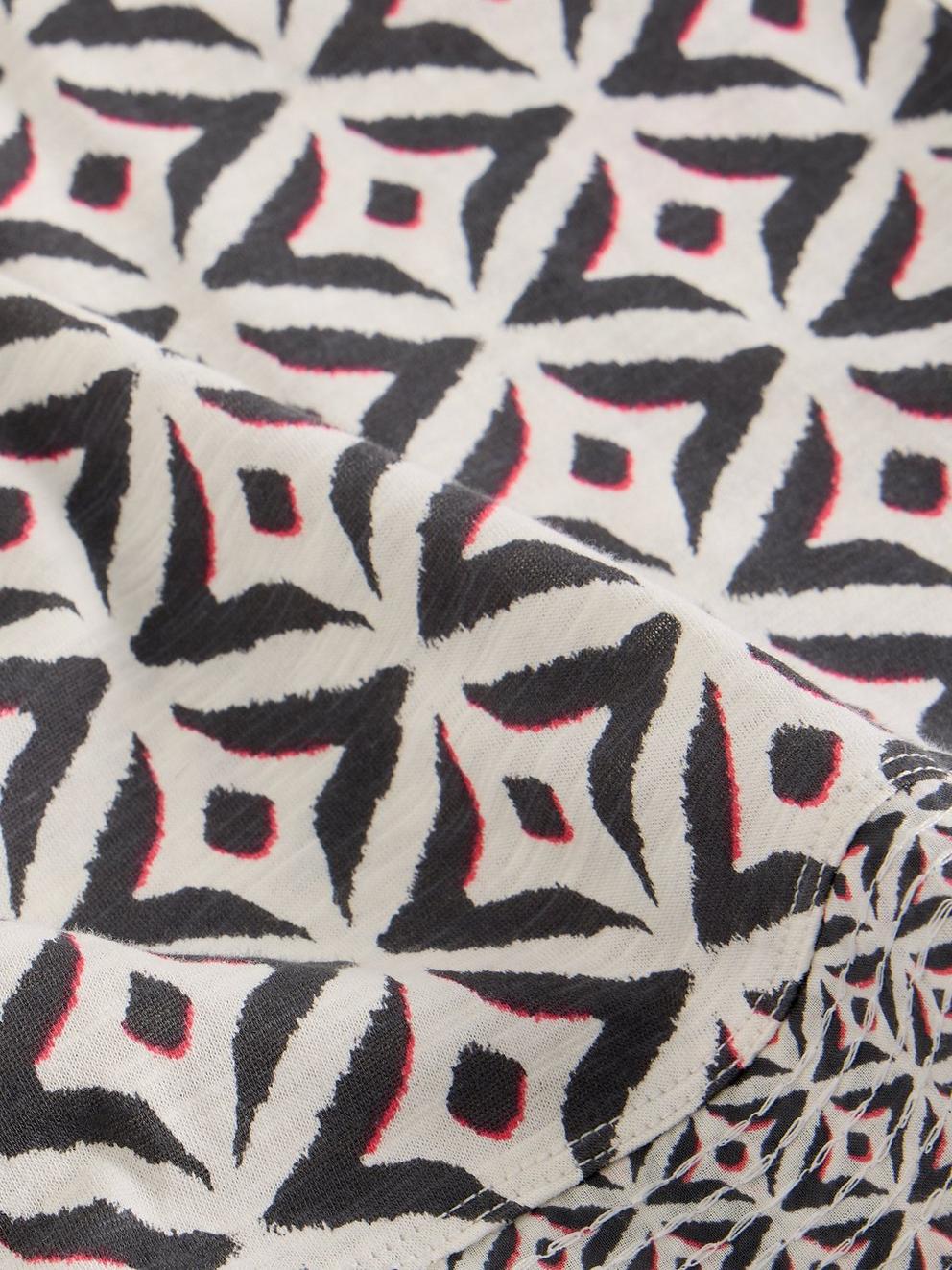 WEAVER JERSEY CREW NECK TEE in IVORY PR - FLAT DETAIL