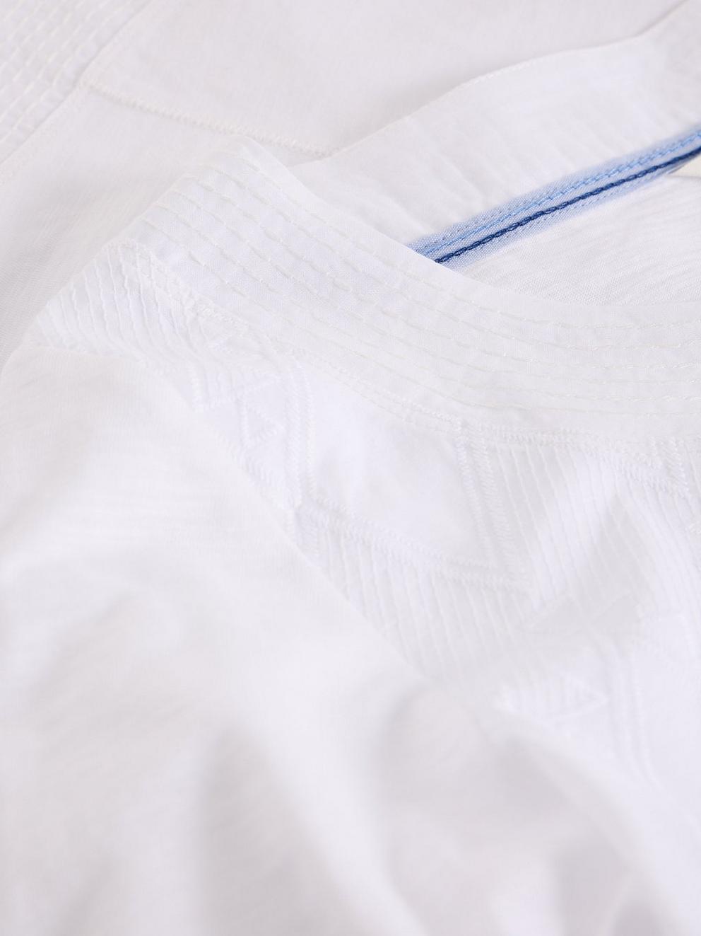 WEAVER BRODERIE TEE in BRIL WHITE - FLAT DETAIL