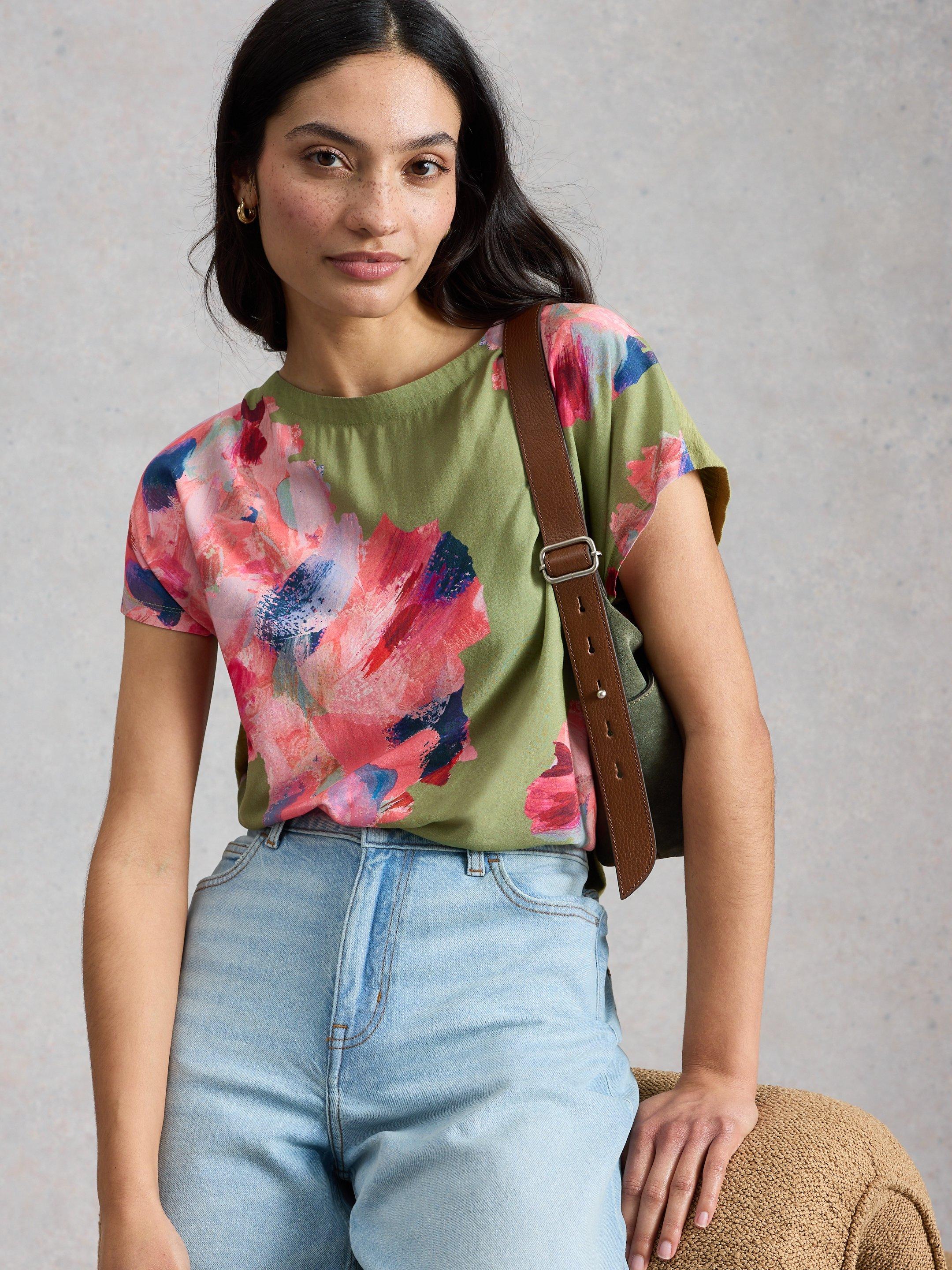 WOVEN MIX TEE