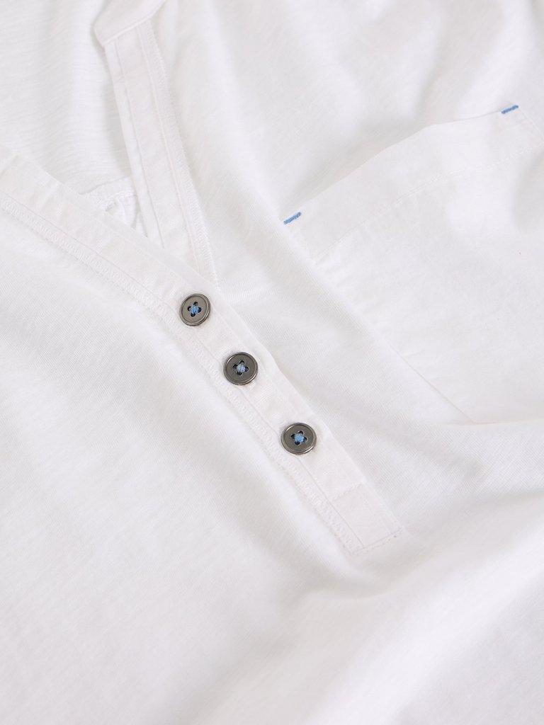 CECILY SLEEVELESS SHIRT in BRIL WHITE - FLAT DETAIL