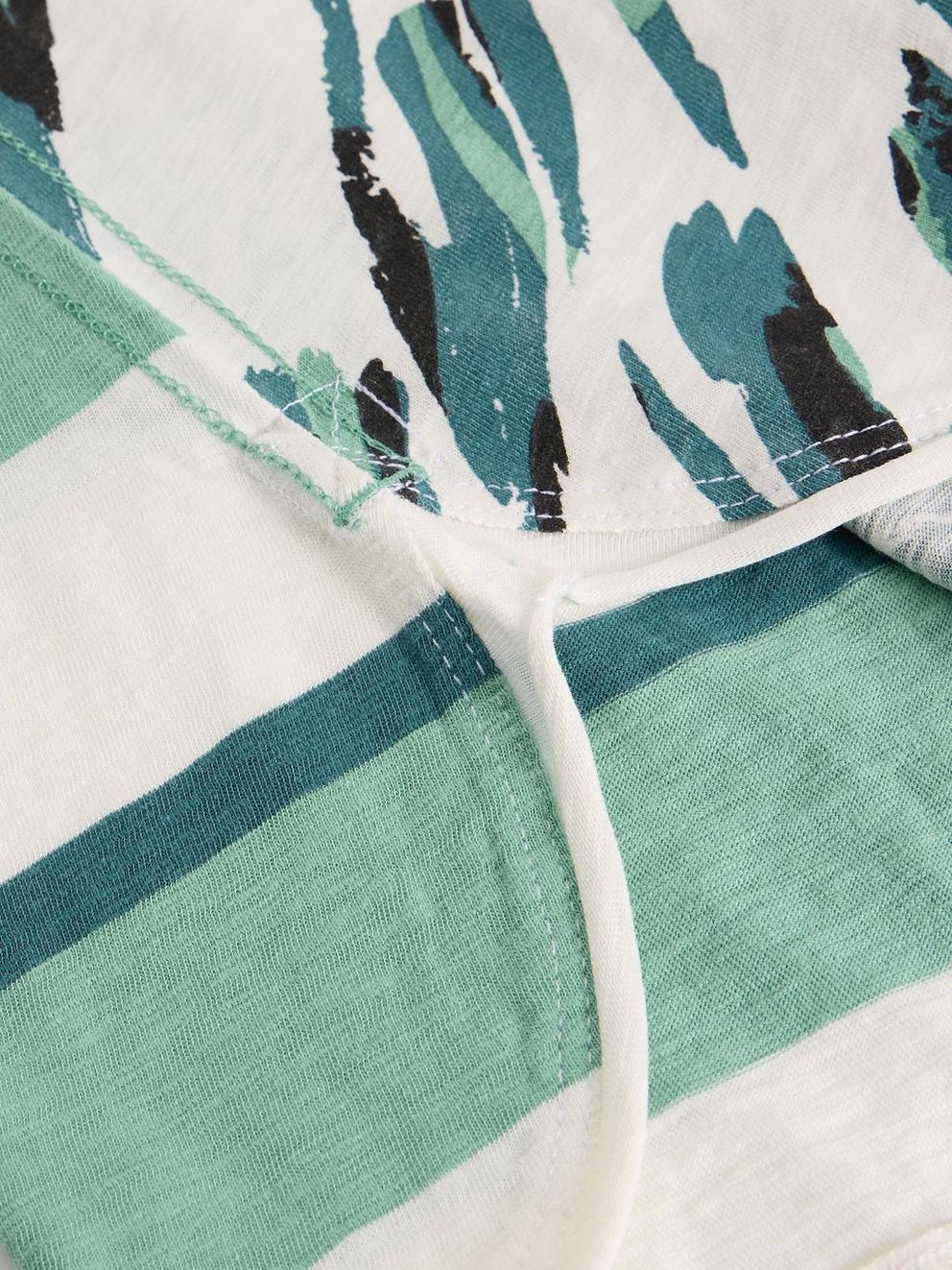 CLARA LONG SLEEVE TEE CREW NECK in IVORY PR - FLAT DETAIL