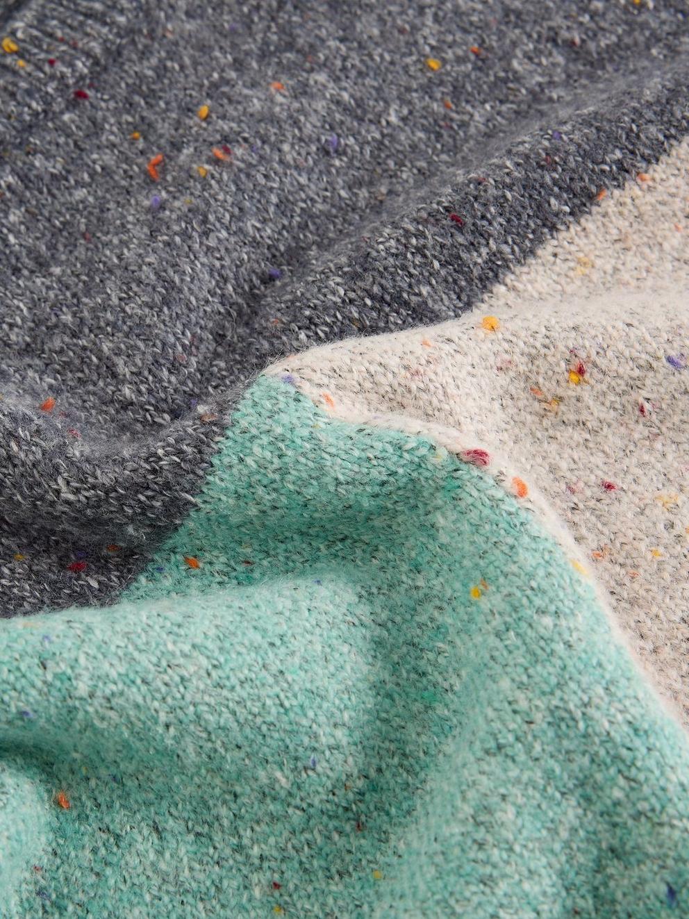 TALIA NEP COLOURBLOCK  JUMPER in BLUE MLT - FLAT DETAIL