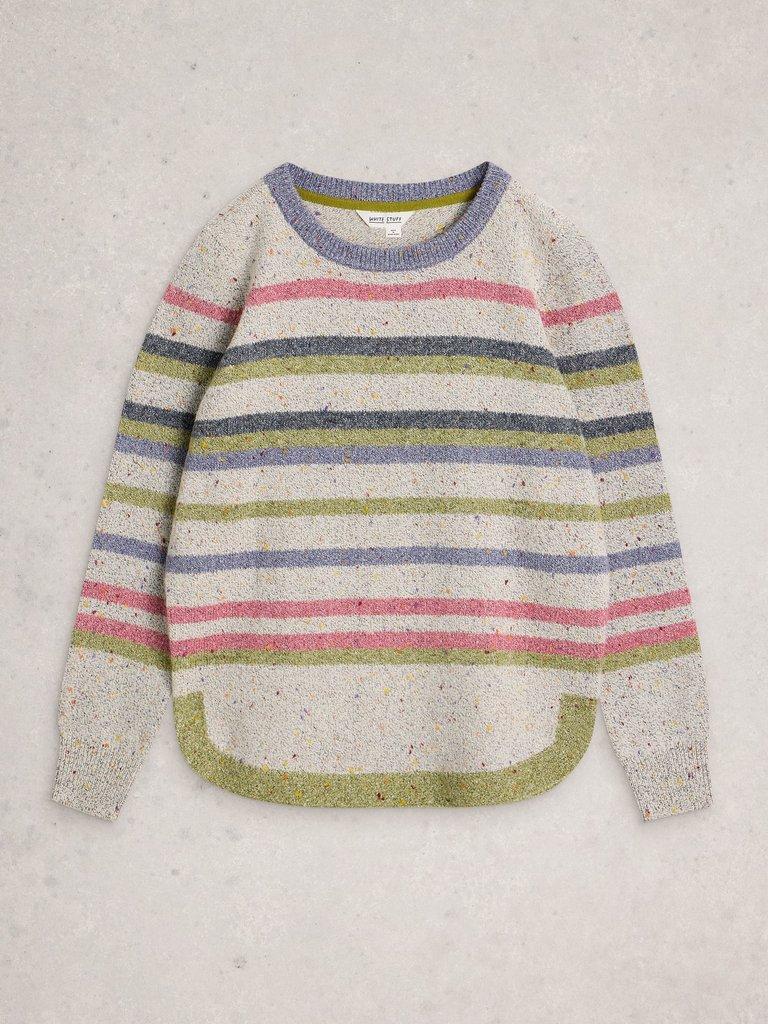 TALIA NEP STRIPE JUMPER in GREY MLT - FLAT FRONT