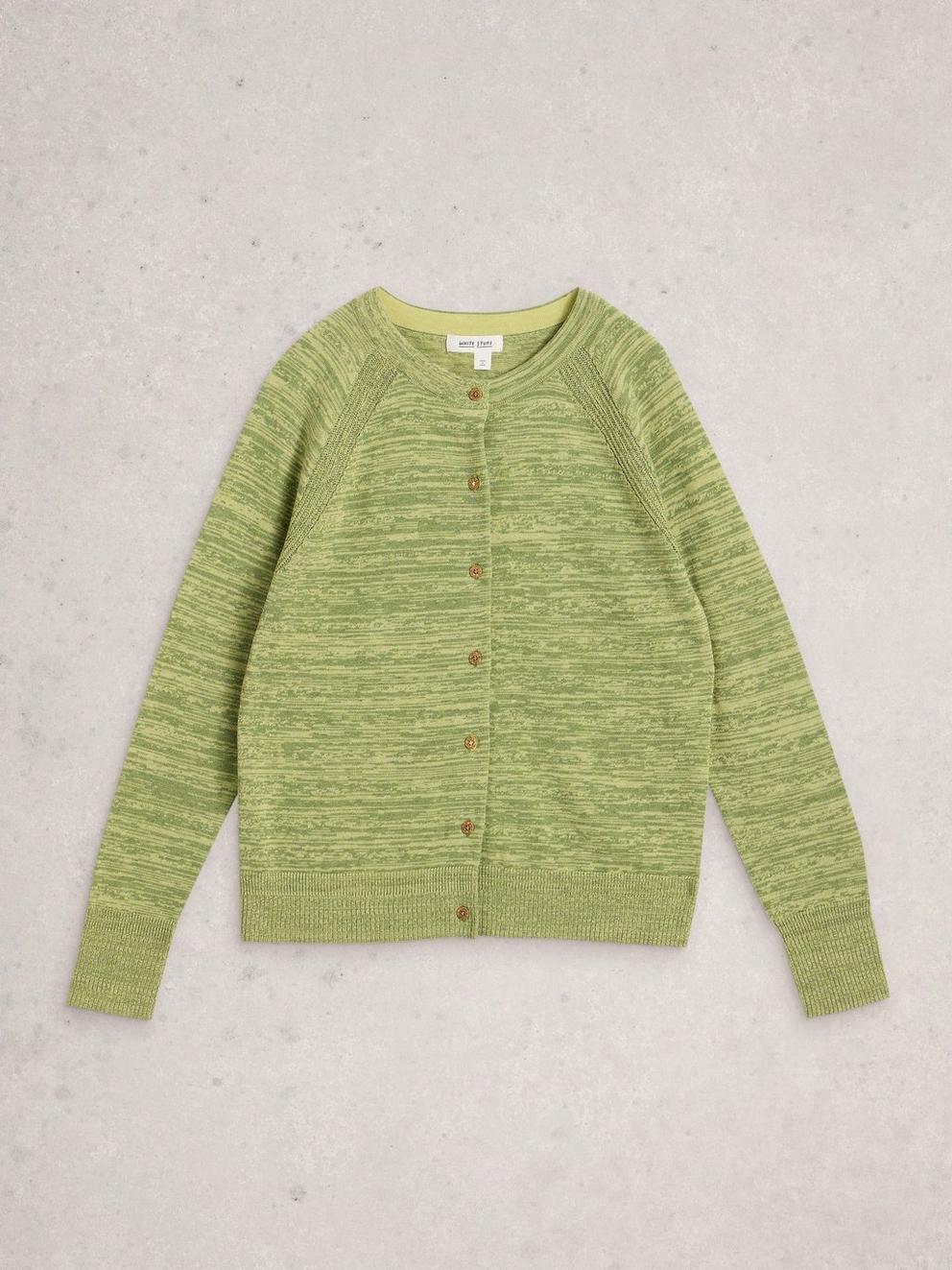 LULU TWIST CARDI in GREEN MLT - FLAT FRONT