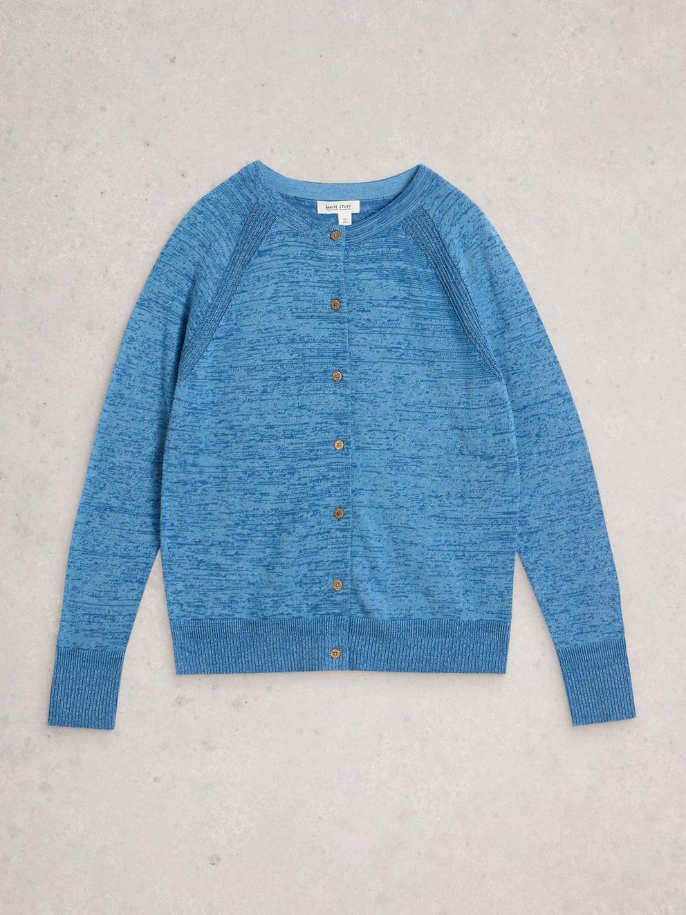 LULU TWIST CARDI in MID BLUE - FLAT FRONT