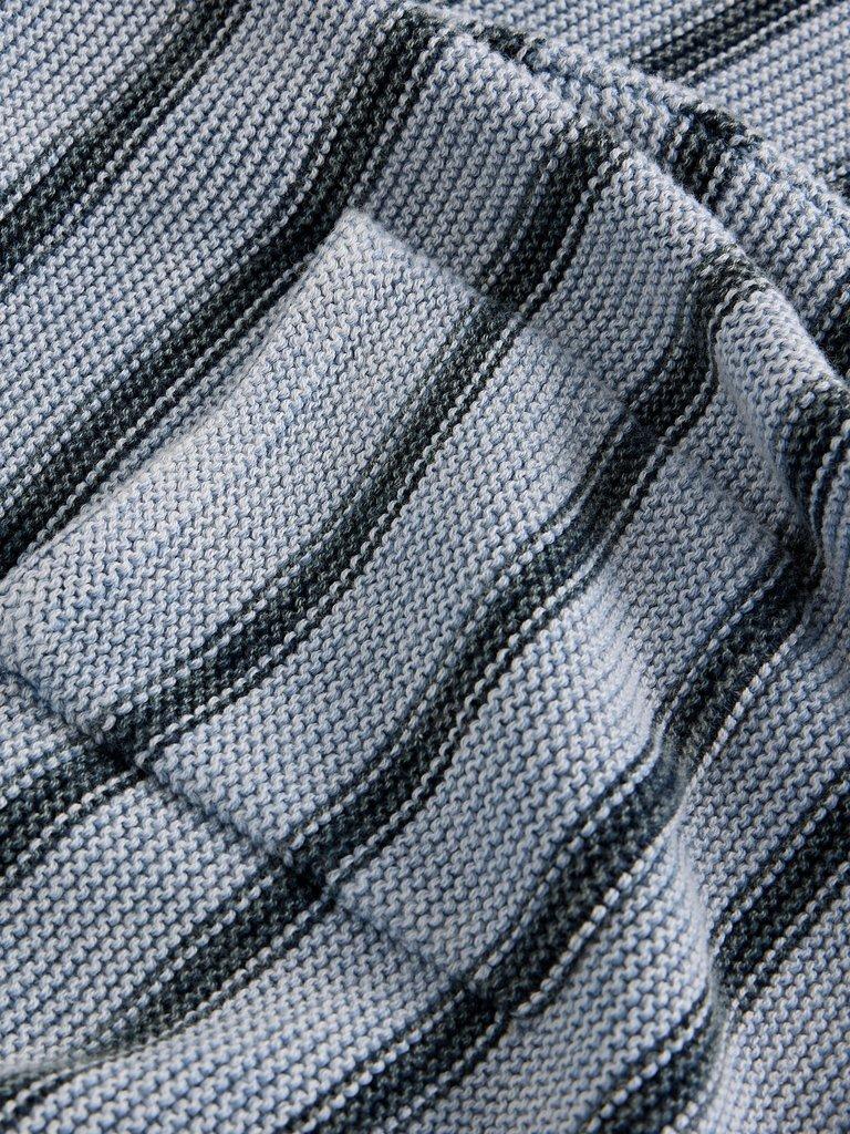 GIGI STRIPE WASHED JUMPER in BLUE MLT - FLAT DETAIL