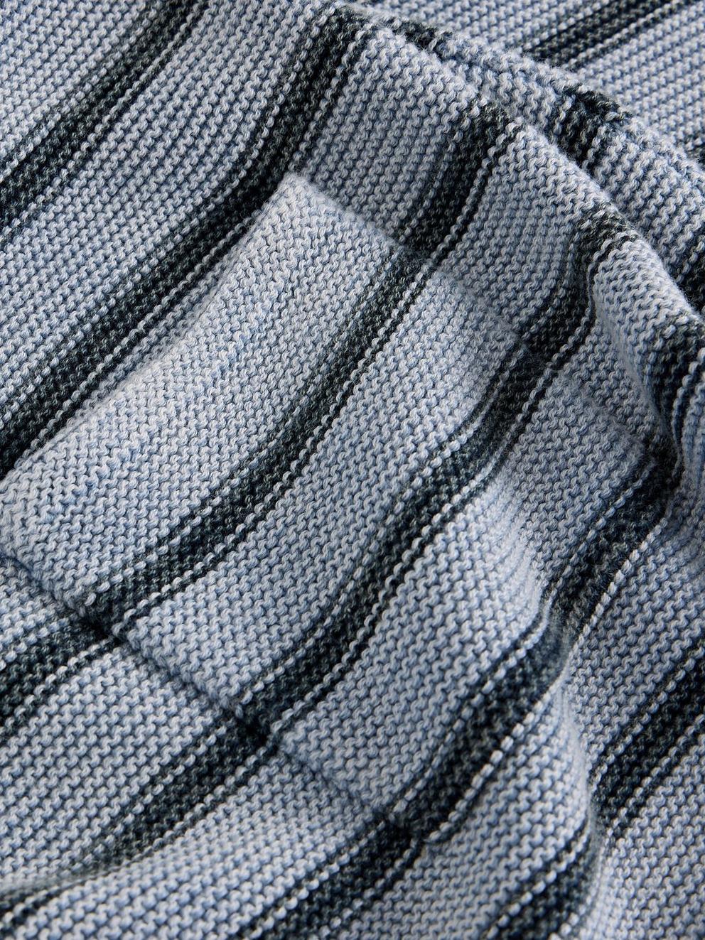 GIGI STRIPE WASHED JUMPER in BLUE MLT - FLAT DETAIL