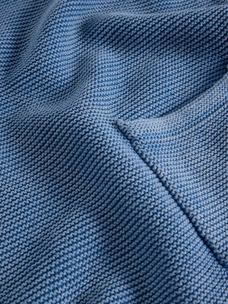 GIGI WASHED JUMPER in MID BLUE - FLAT DETAIL