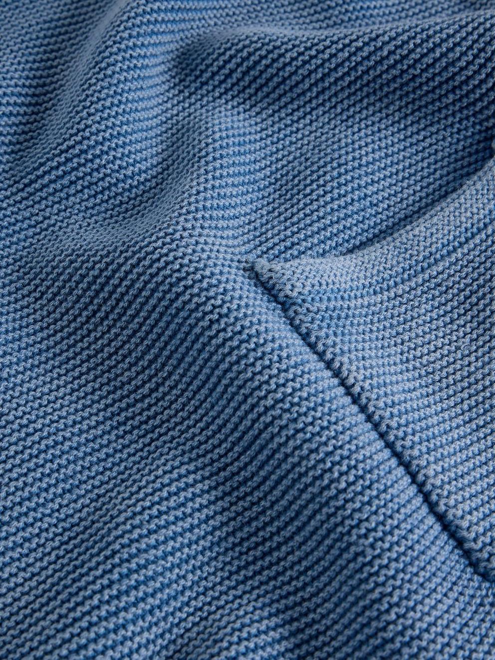 GIGI WASHED JUMPER in MID BLUE - FLAT DETAIL