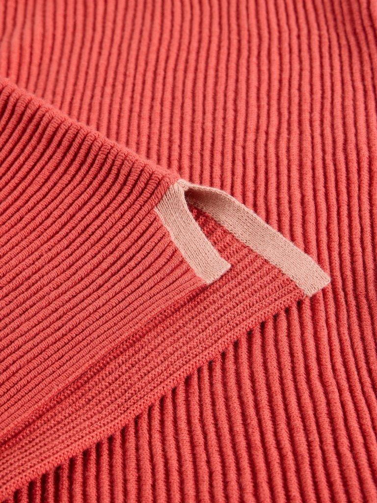JANA CREW NECK LONG SLEEVE JUMPER in MID PINK - FLAT DETAIL