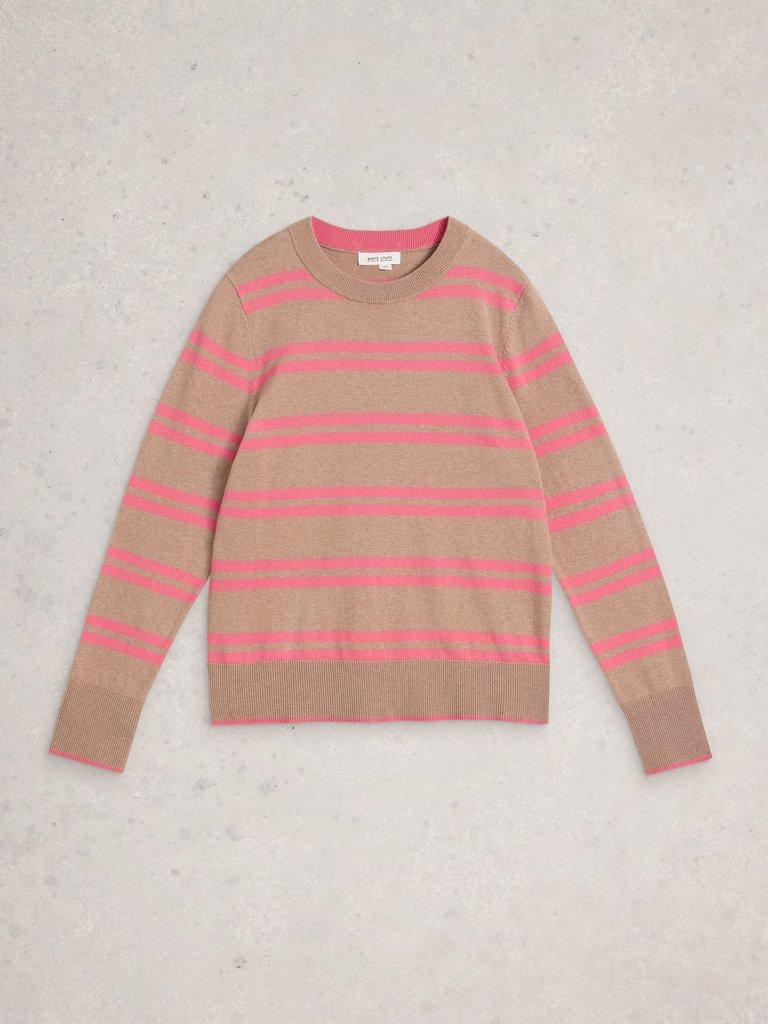 KATIE STRIPED JUMPER in NAT MLT - FLAT FRONT