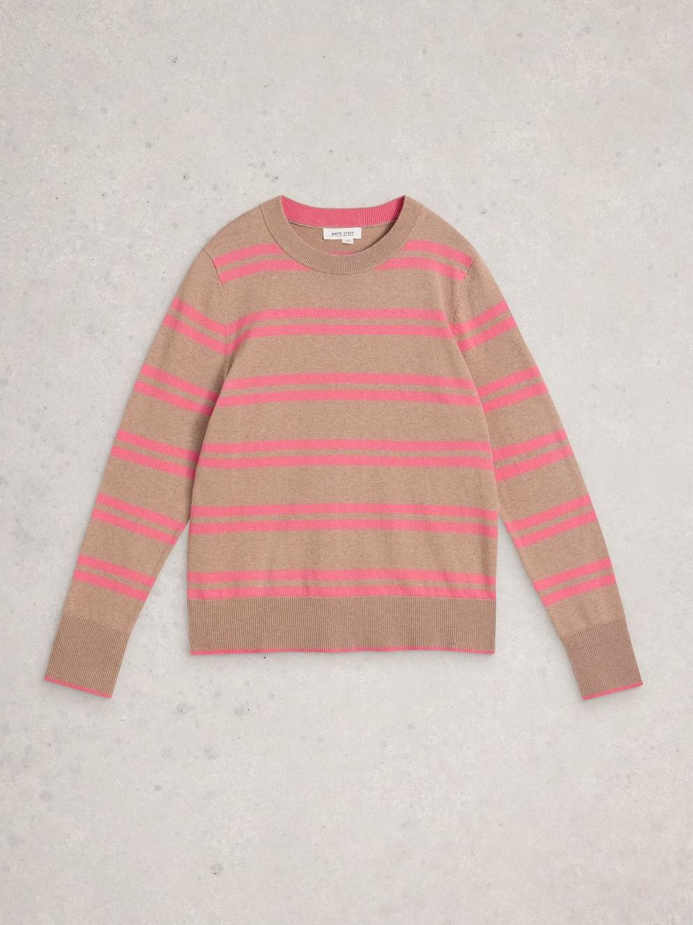 KATIE STRIPED JUMPER in NAT MLT - FLAT FRONT