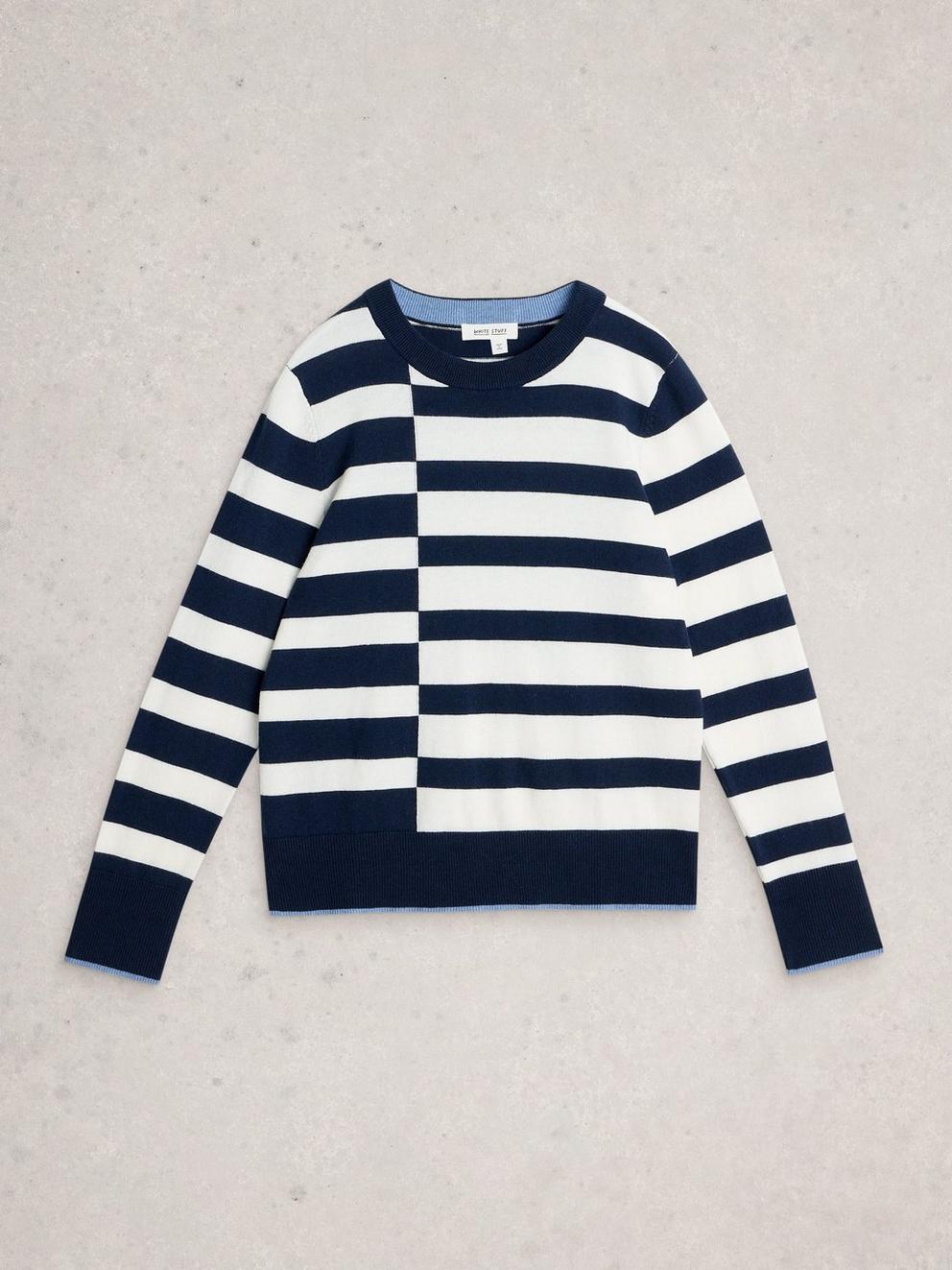 KATIE STRIPED JUMPER in NAVY MULTI - FLAT FRONT