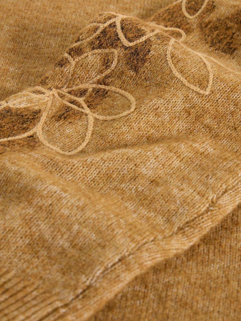 JODIE EMBROIDERED JUMPER in MID CHART - FLAT DETAIL