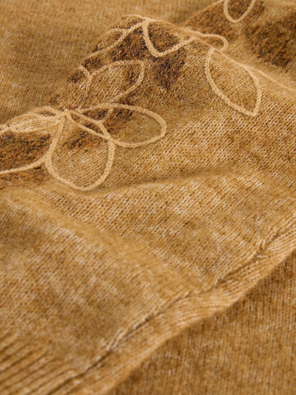 JODIE EMBROIDERED JUMPER in MID CHART - FLAT DETAIL