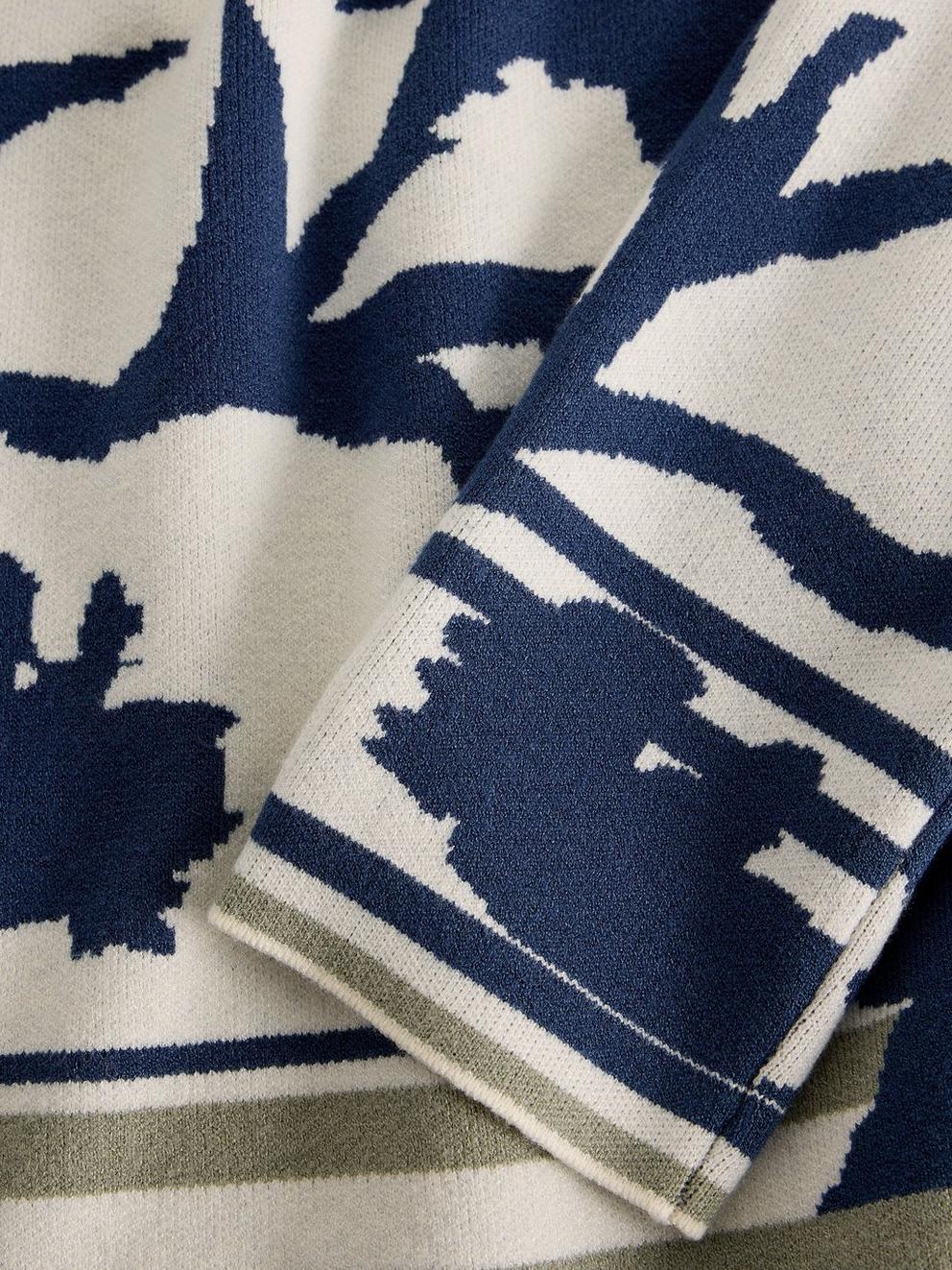 FABIA FLORAL JUMPER in IVORY MLT - FLAT DETAIL