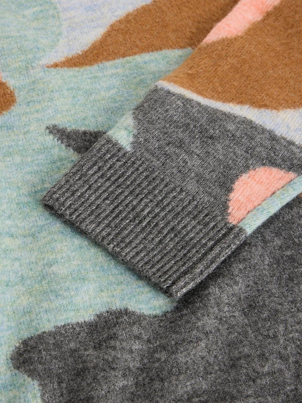 ARIA ABSTRACT JUMPER in GREY MLT - FLAT DETAIL