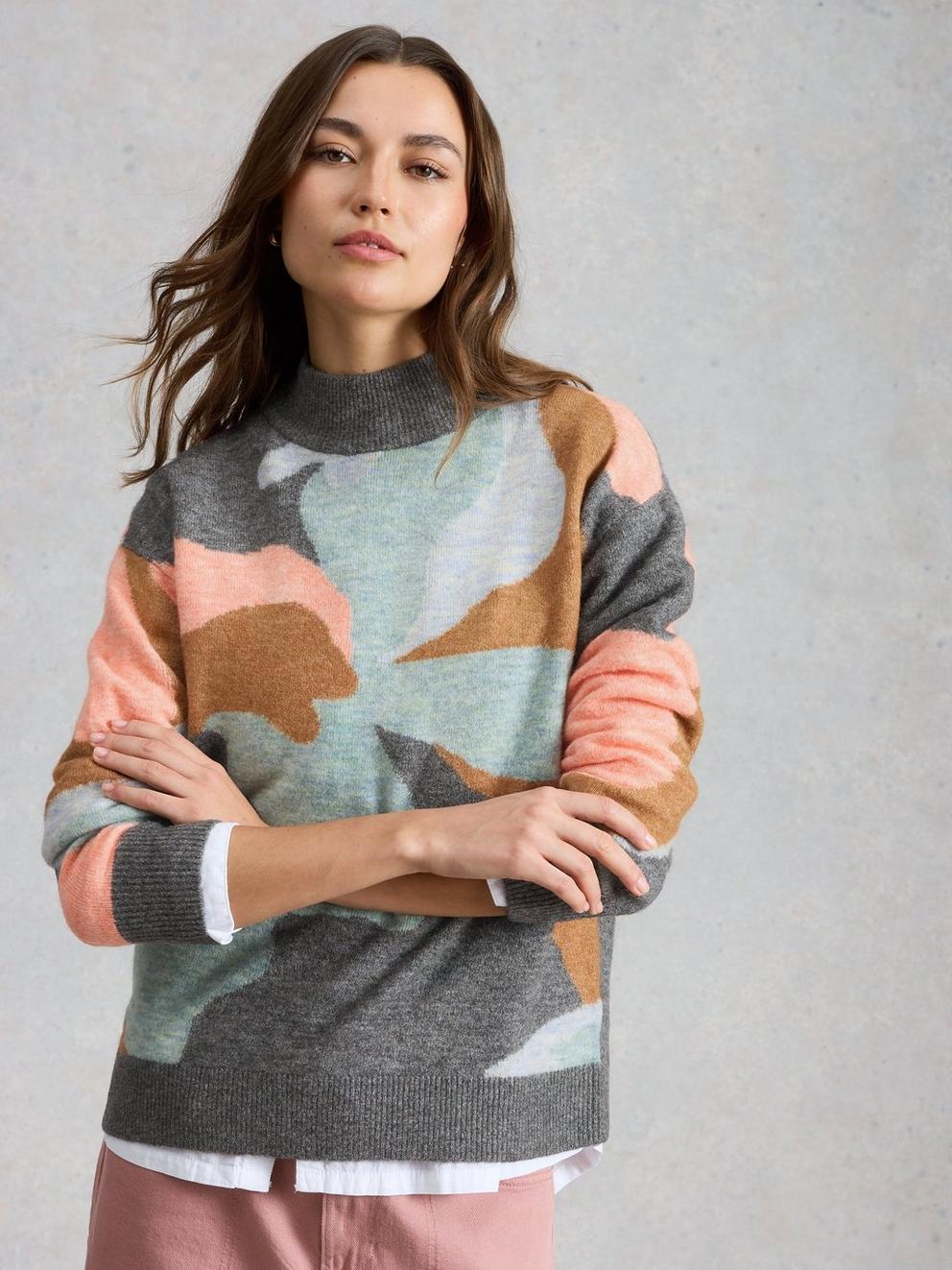 ARIA ABSTRACT JUMPER in GREY MLT - LIFESTYLE