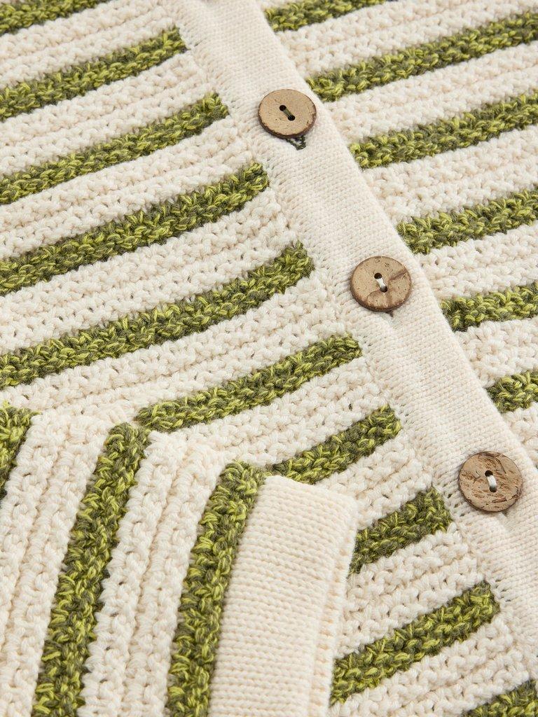 BELLE STRIPE CARDI in IVORY MLT - FLAT DETAIL