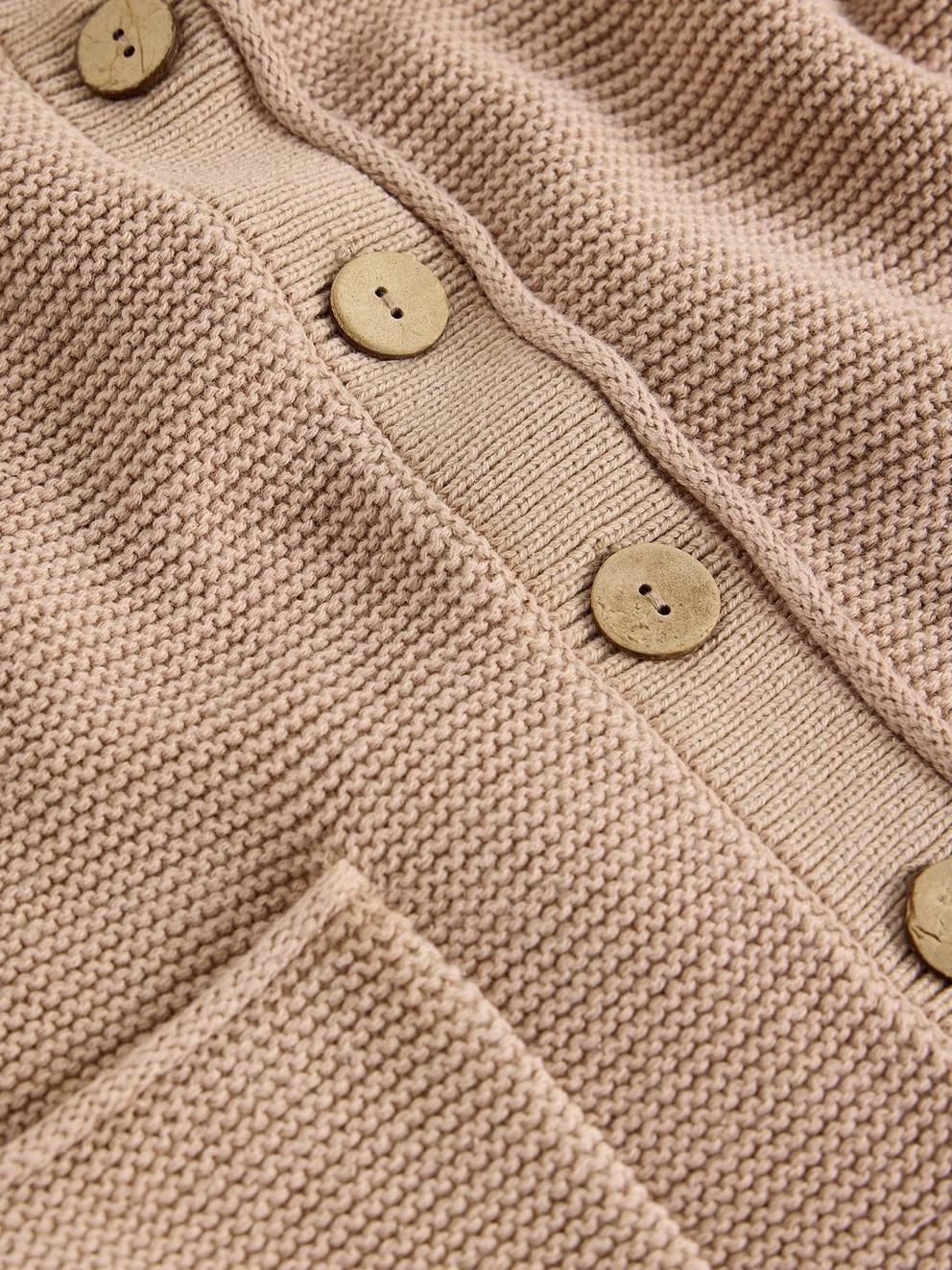 GIGI WASHED CARDI in LGT NAT - FLAT DETAIL