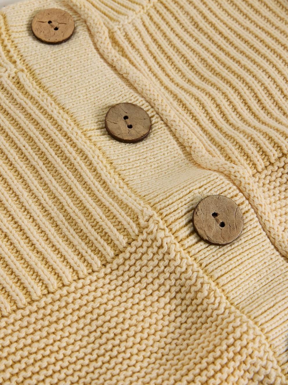 GIGI WASHED CARDI in LGT YELLOW - FLAT DETAIL