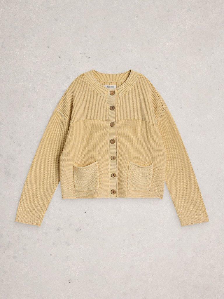 GIGI WASHED CARDI in LGT YELLOW - FLAT FRONT