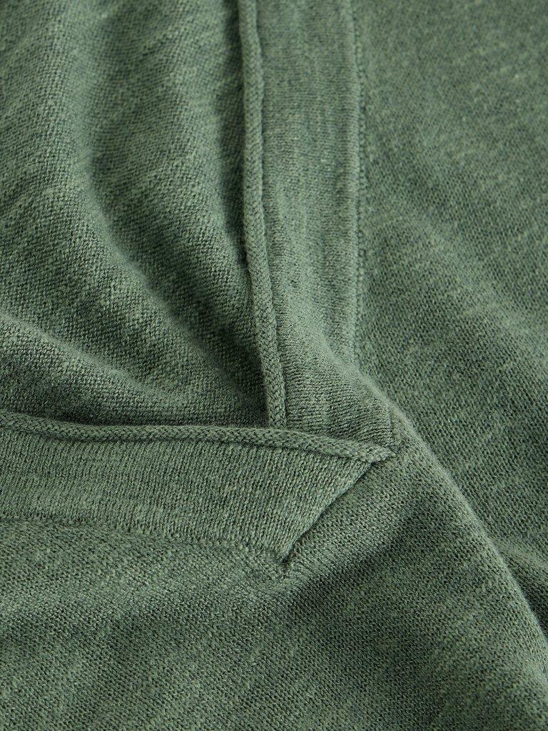 ELODY LINEN BLEND JUMPER in KHAKI GRN - FLAT DETAIL