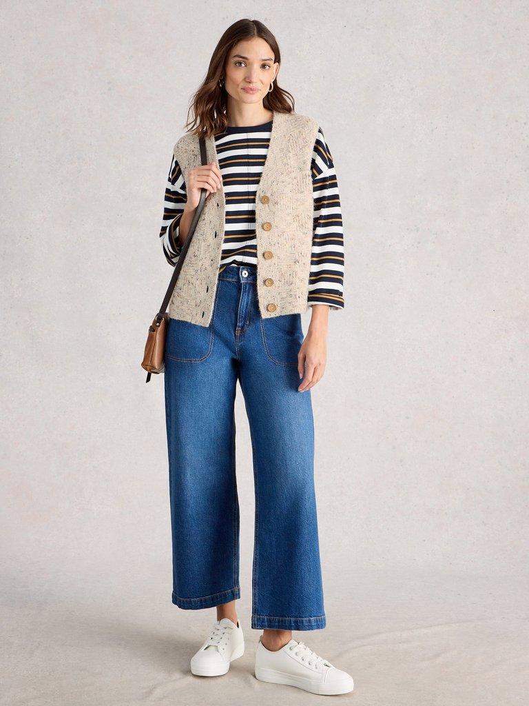 NINA NEP TANK in LGT NAT - MODEL FRONT