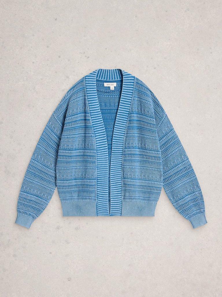 KIMBERLY CARDI in MID BLUE - FLAT FRONT