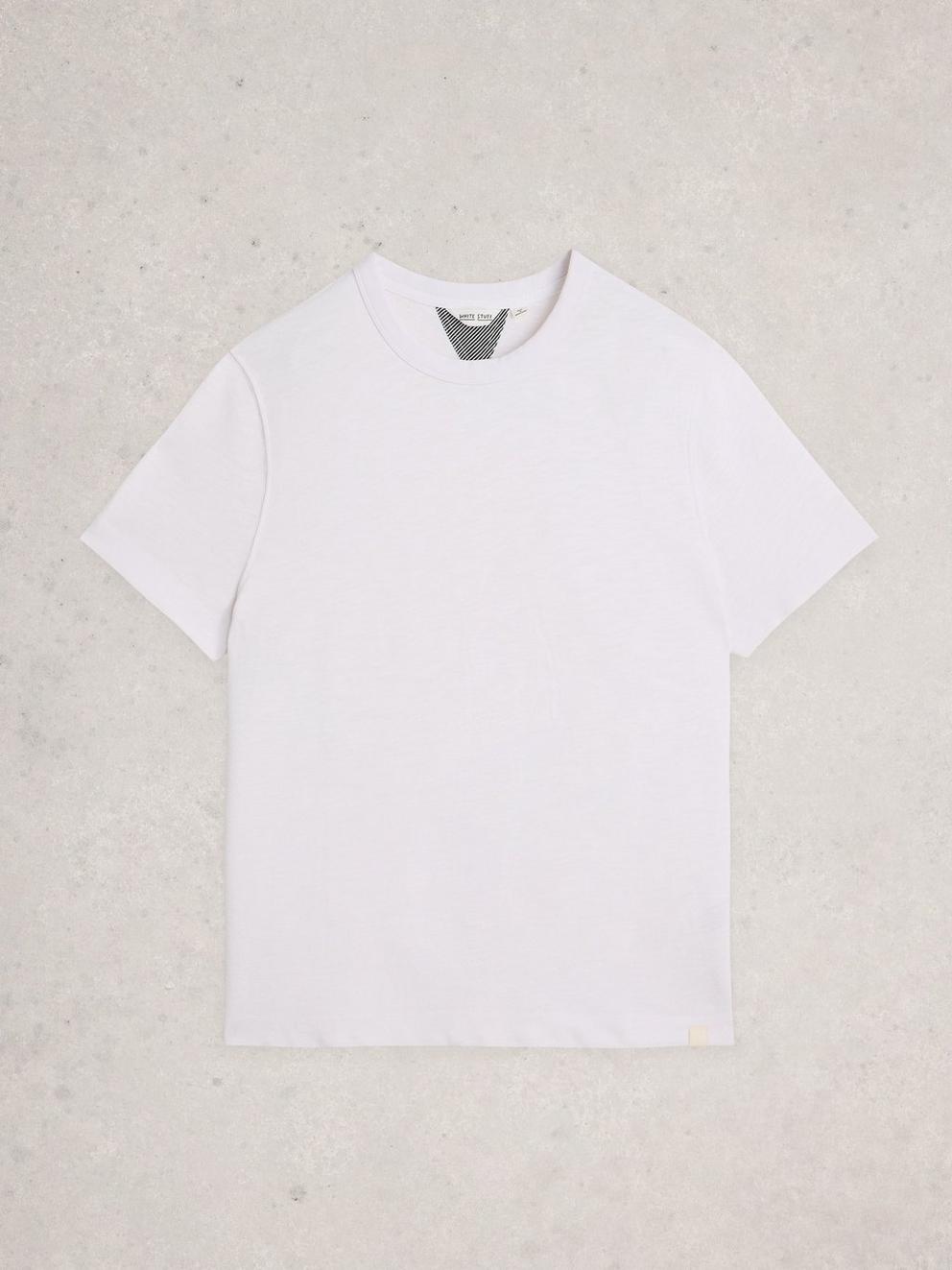 Harrington Relaxed Tee in BRIL WHITE - FLAT FRONT