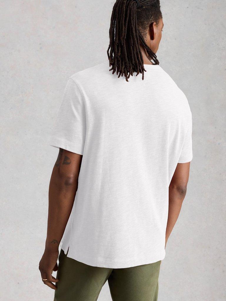 Harrington Relaxed Tee in BRIL WHITE - MODEL BACK