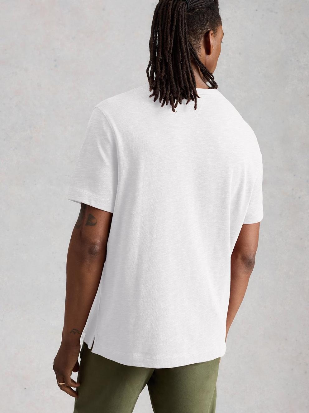 Harrington Relaxed Tee in BRIL WHITE - MODEL BACK