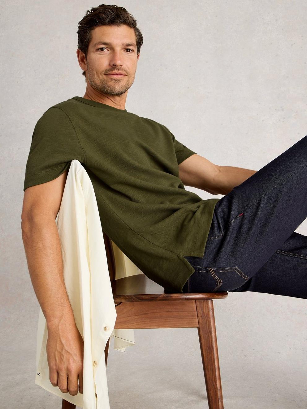 Harrington Relaxed Tee in KHAKI GRN - LIFESTYLE