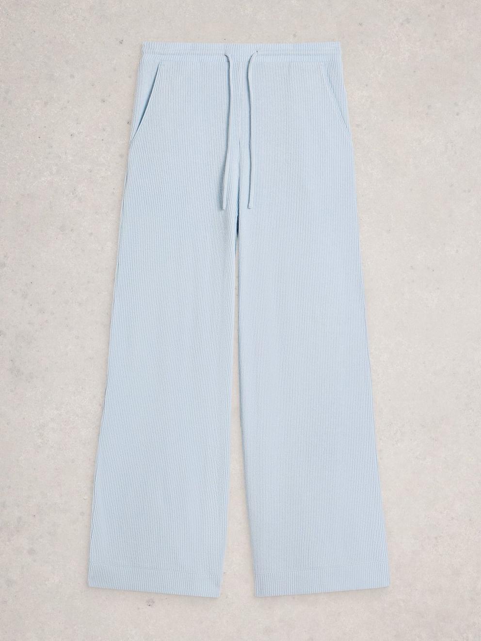 COSY JERSEY RIB BOTTOM in LGT BLUE - FLAT FRONT