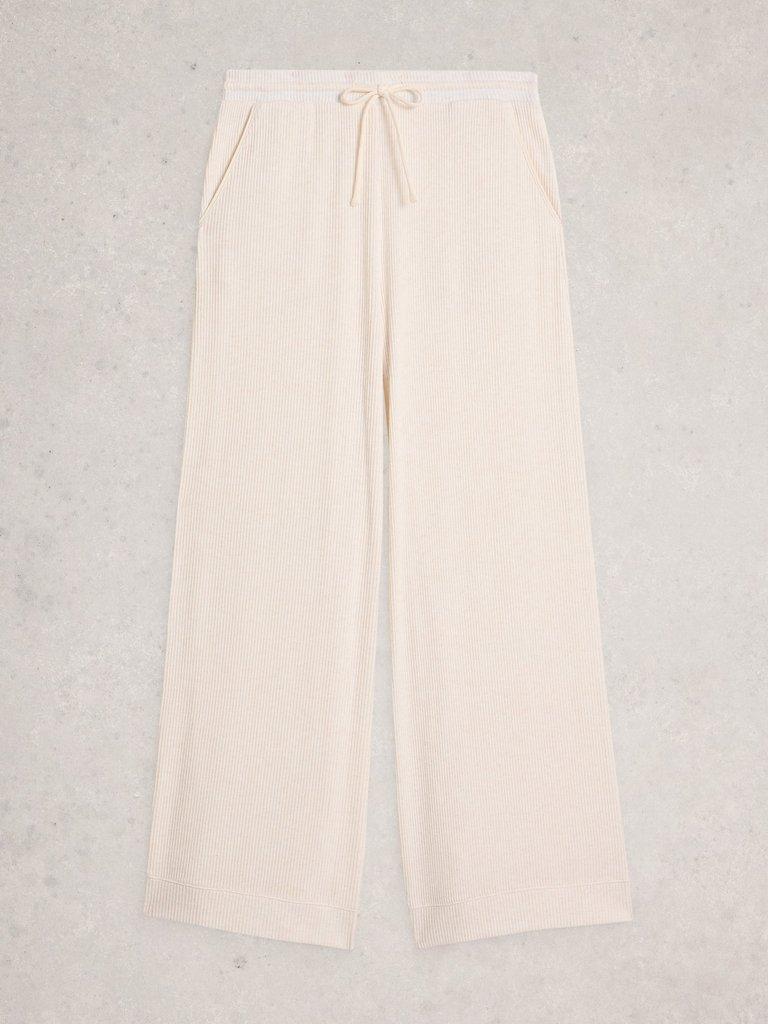 COSY JERSEY RIB BOTTOM in PALE IVORY - FLAT FRONT