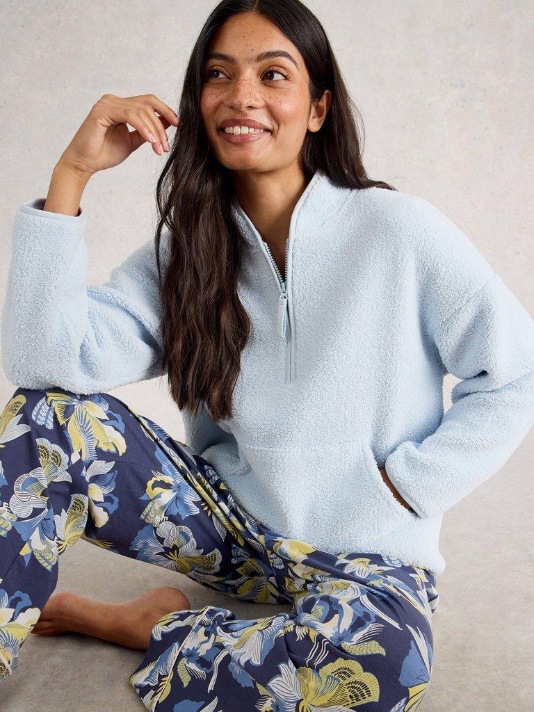 WREN HALF ZIP JUMPER in LGT BLUE - LIFESTYLE