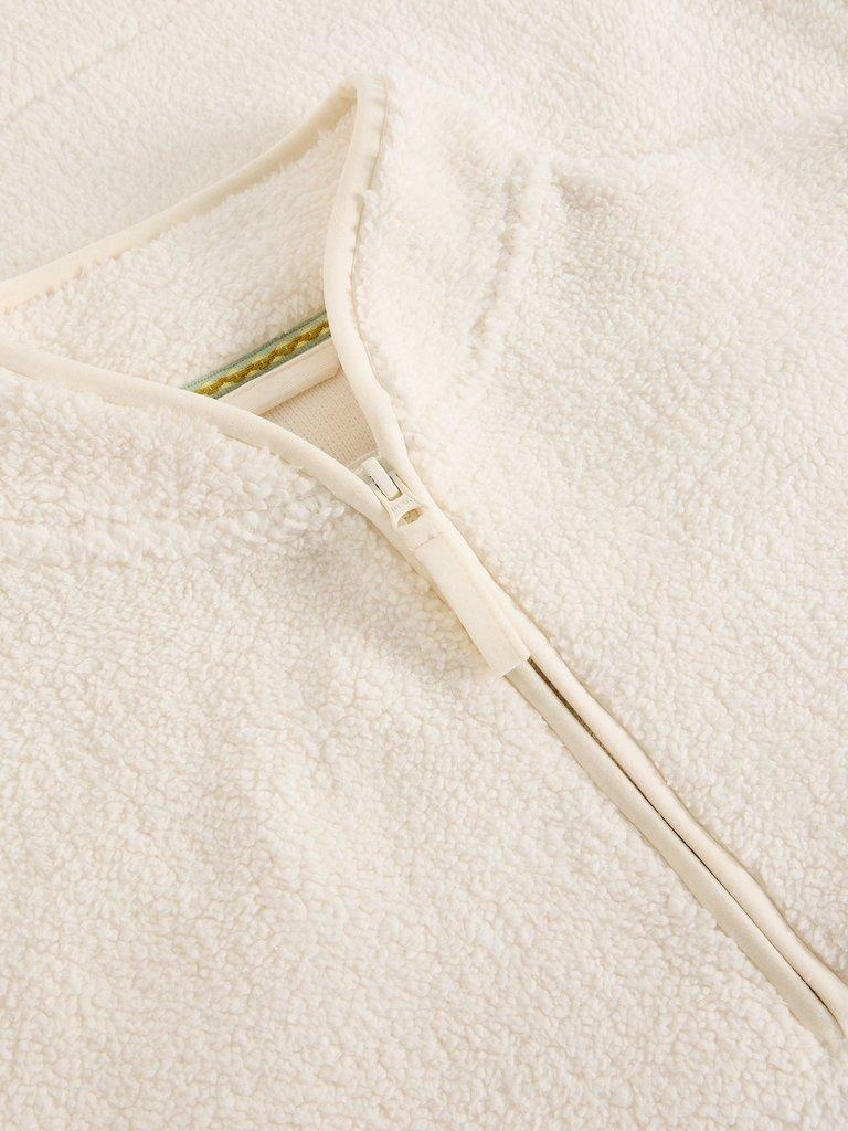 WREN HALF ZIP JUMPER in PALE IVORY - FLAT DETAIL