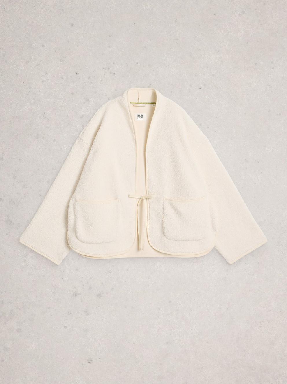 WREN EDGE TO EDGE JACKET in PALE IVORY - FLAT FRONT