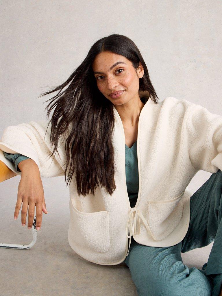 WREN EDGE TO EDGE JACKET in PALE IVORY - LIFESTYLE