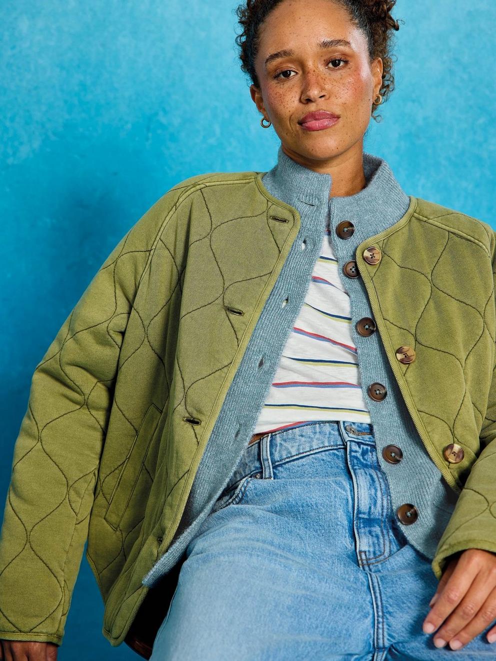 MARGOT CARDI in MID BLUE - MIXED