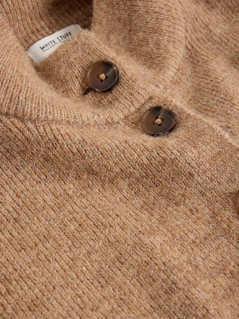 MARGOT CARDI in MID BROWN - FLAT DETAIL