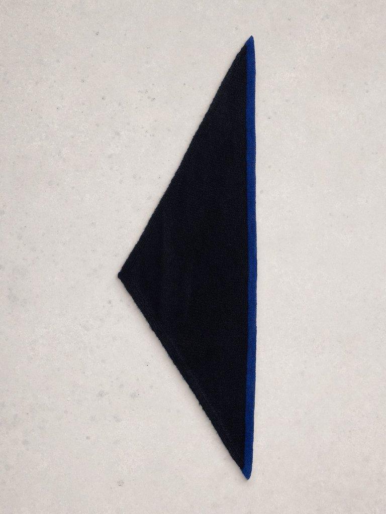 Emma Triangle Scarf in DARK NAVY - FLAT BACK