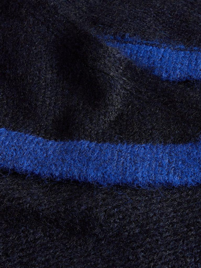 Emma Triangle Scarf in DARK NAVY - FLAT DETAIL