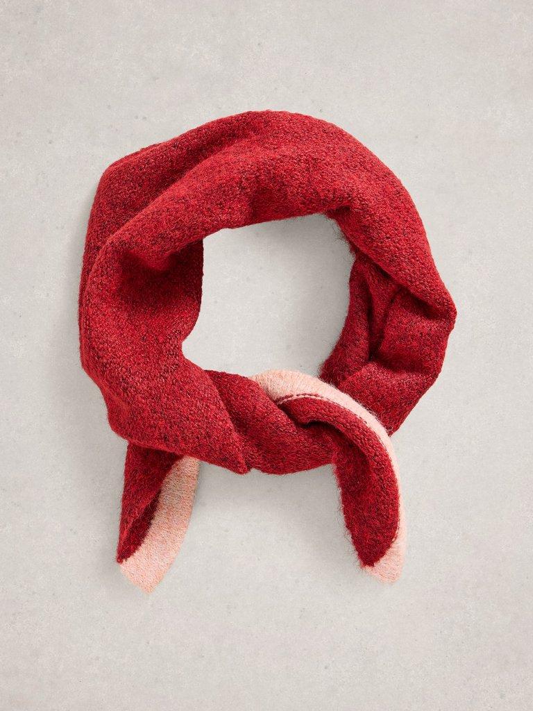 Emma Triangle Scarf in DK RED - FLAT FRONT